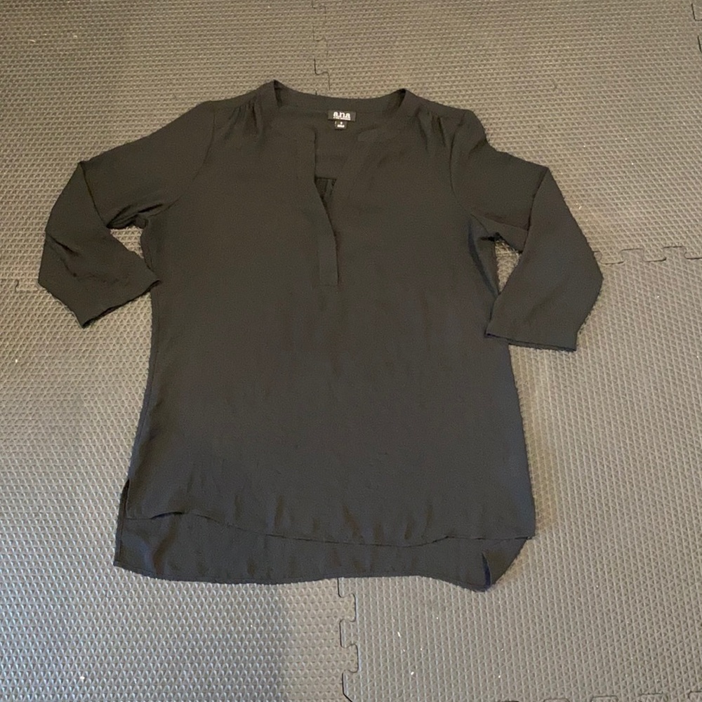 Black quarter sleeve dress shirt